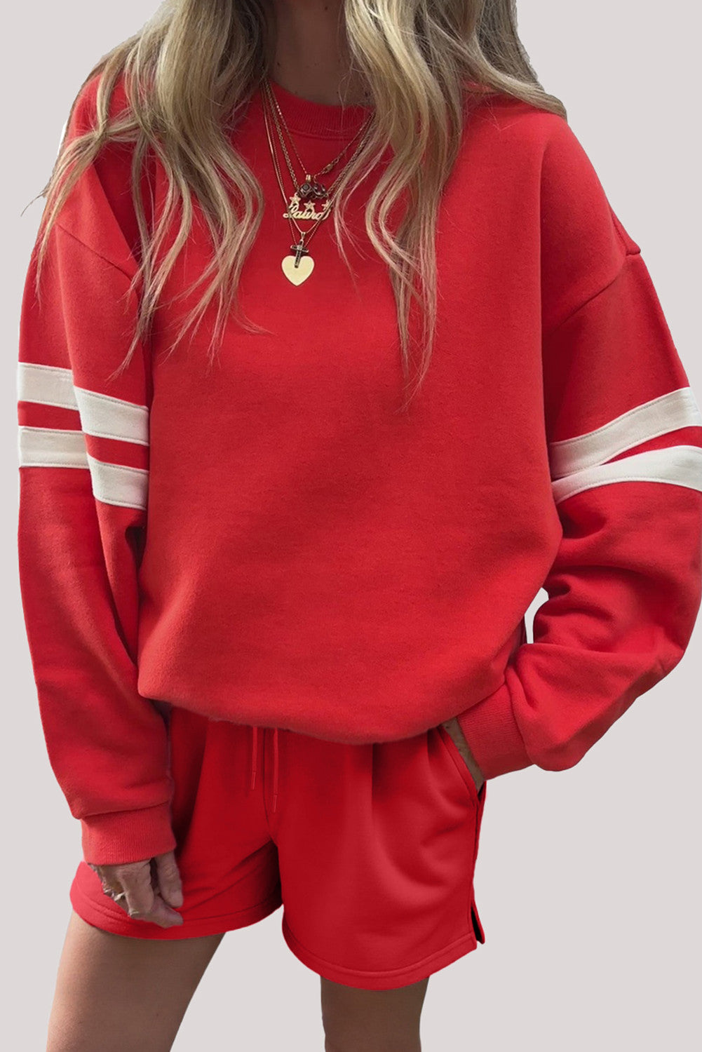 Varsity Red Sweat Set
