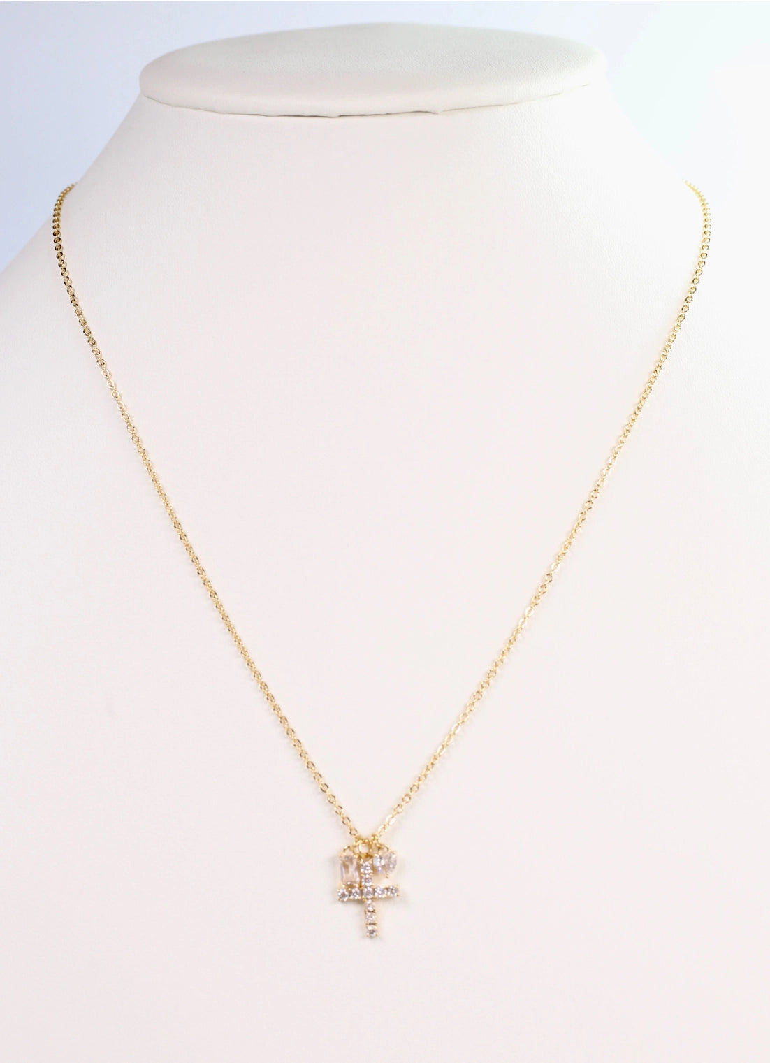 Rhinestone Cross with Pendants