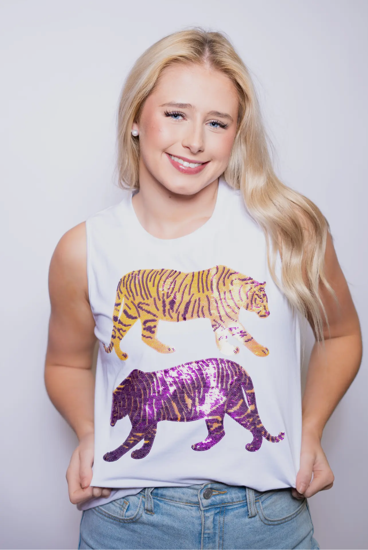 Sequin Tiger Tank