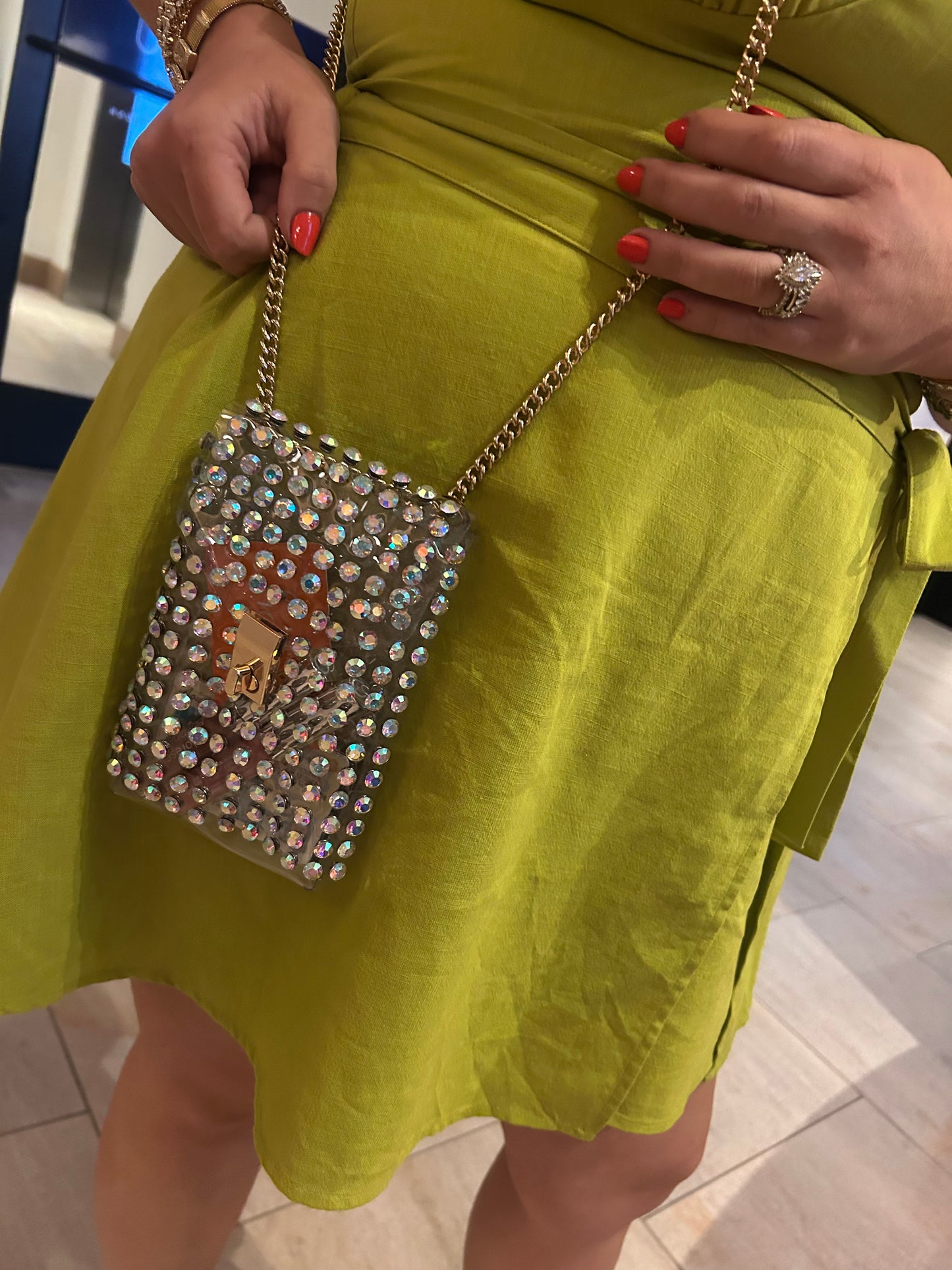 Rhinestone Clear Stadium Bag