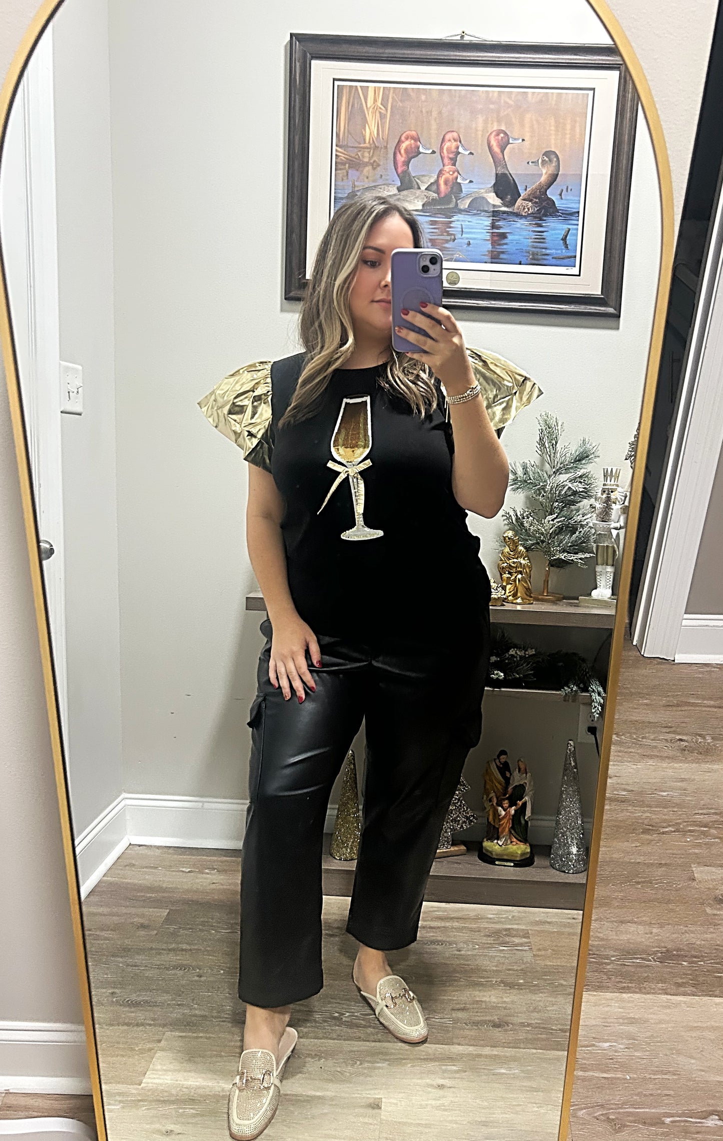 Champagne sequin top