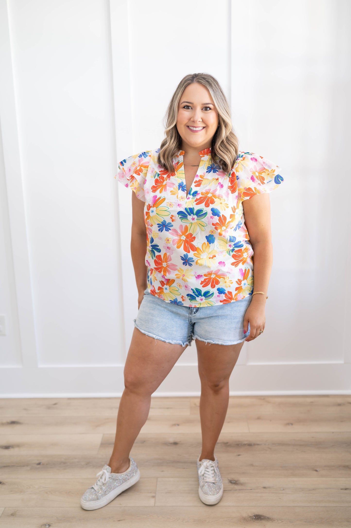 Floral Flutter Blouse