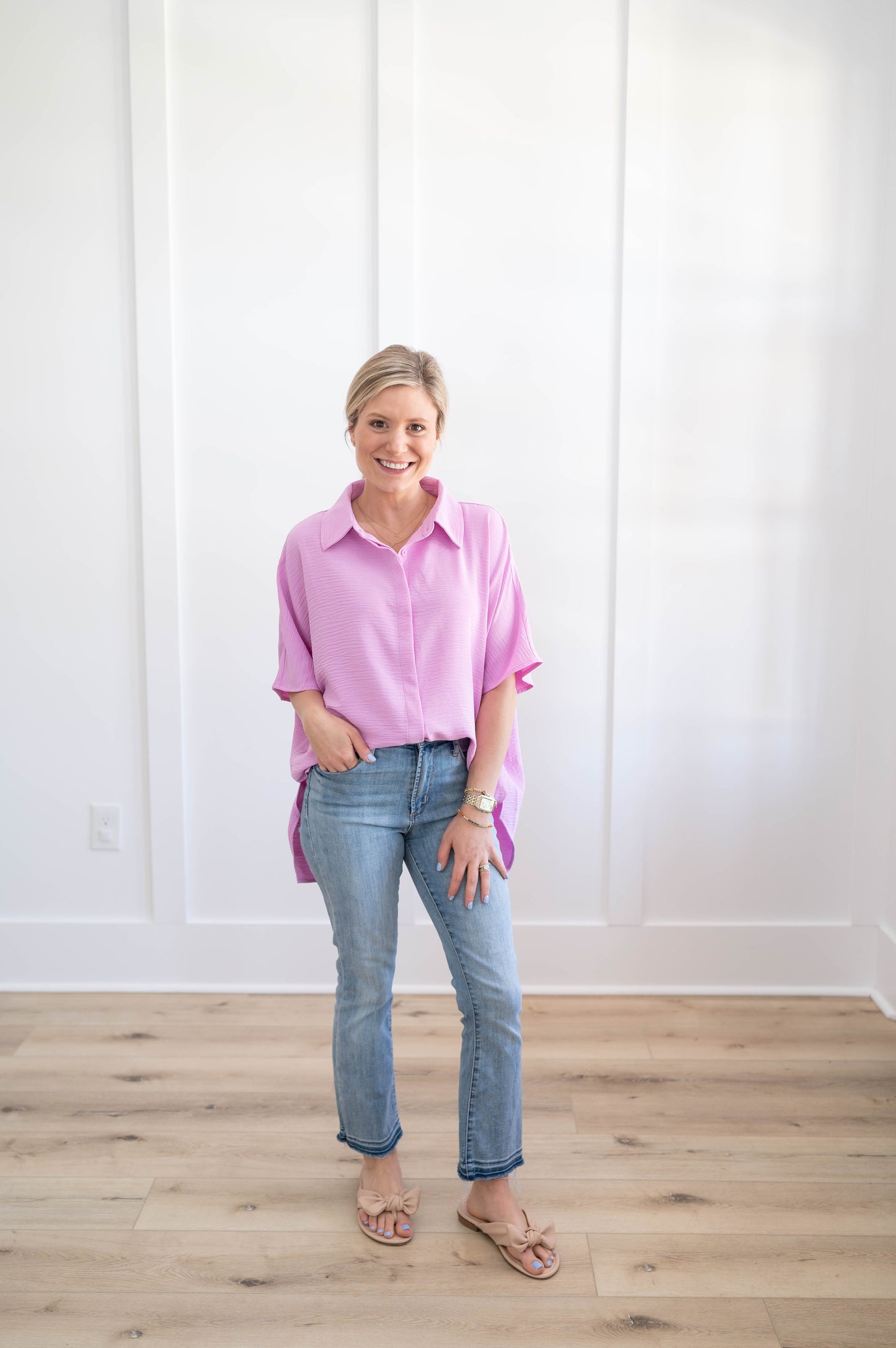 Short Sleeve Airflow Button Down