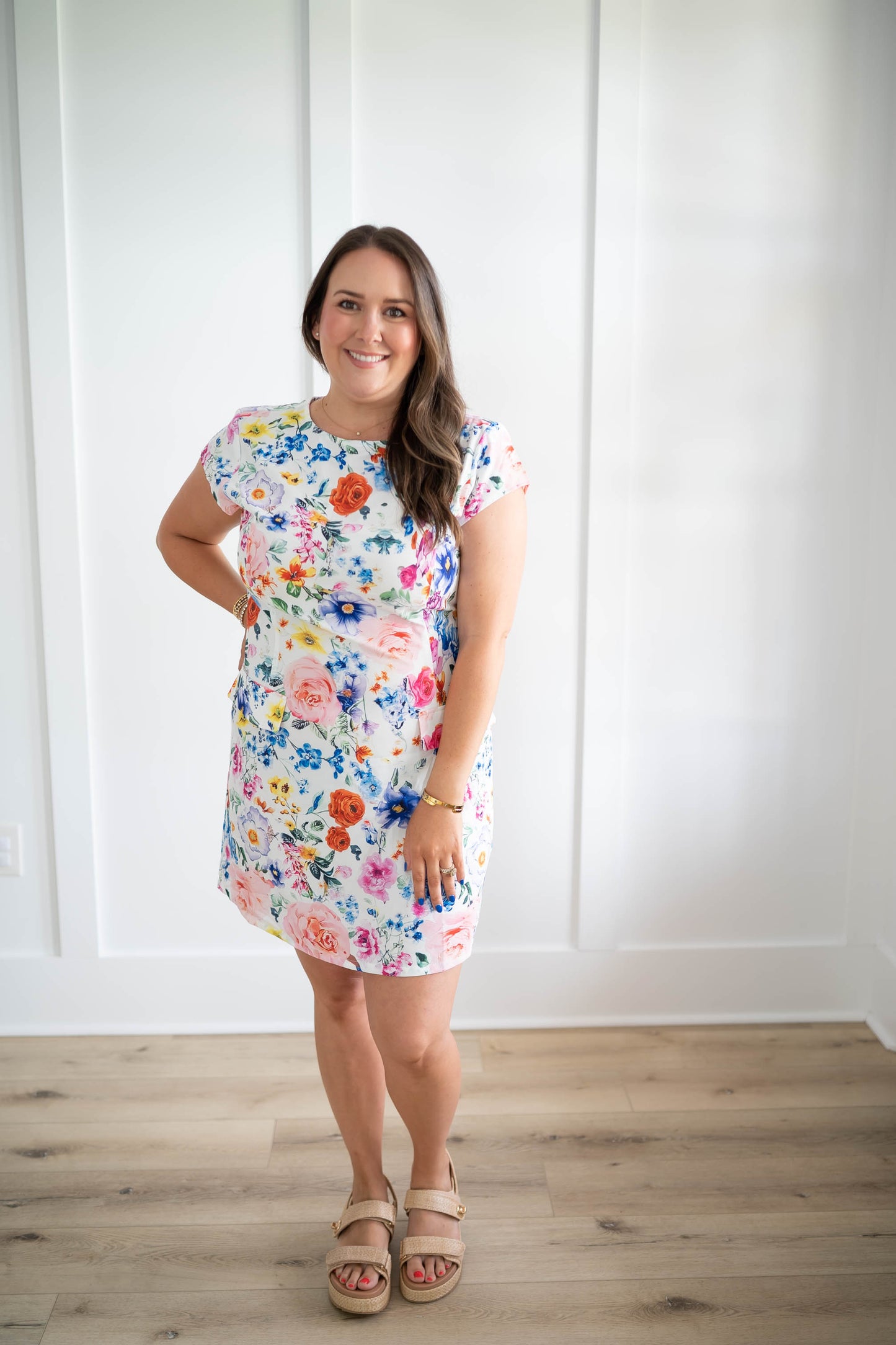 Bright Floral Party Dress