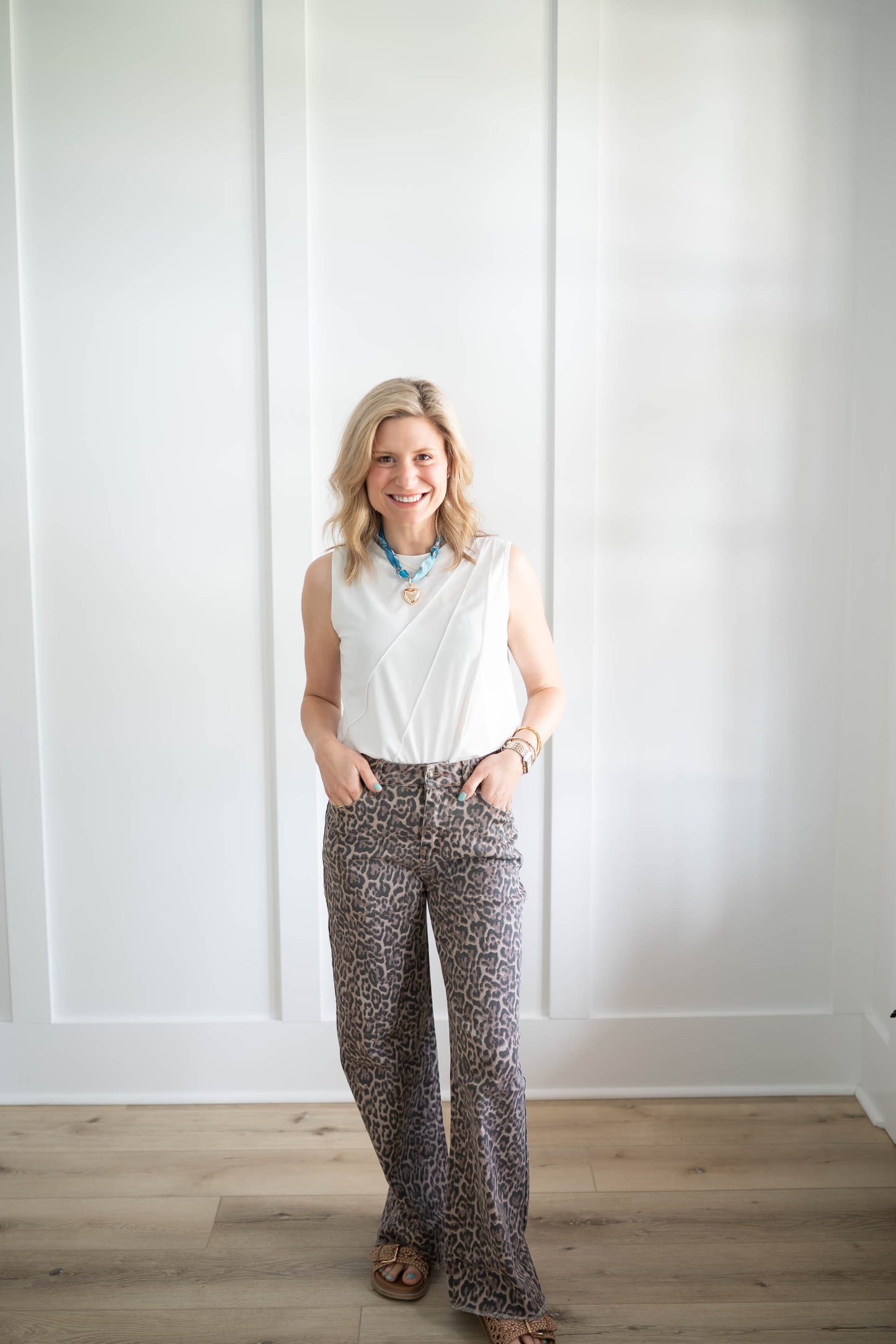Cheetah Denim Pants