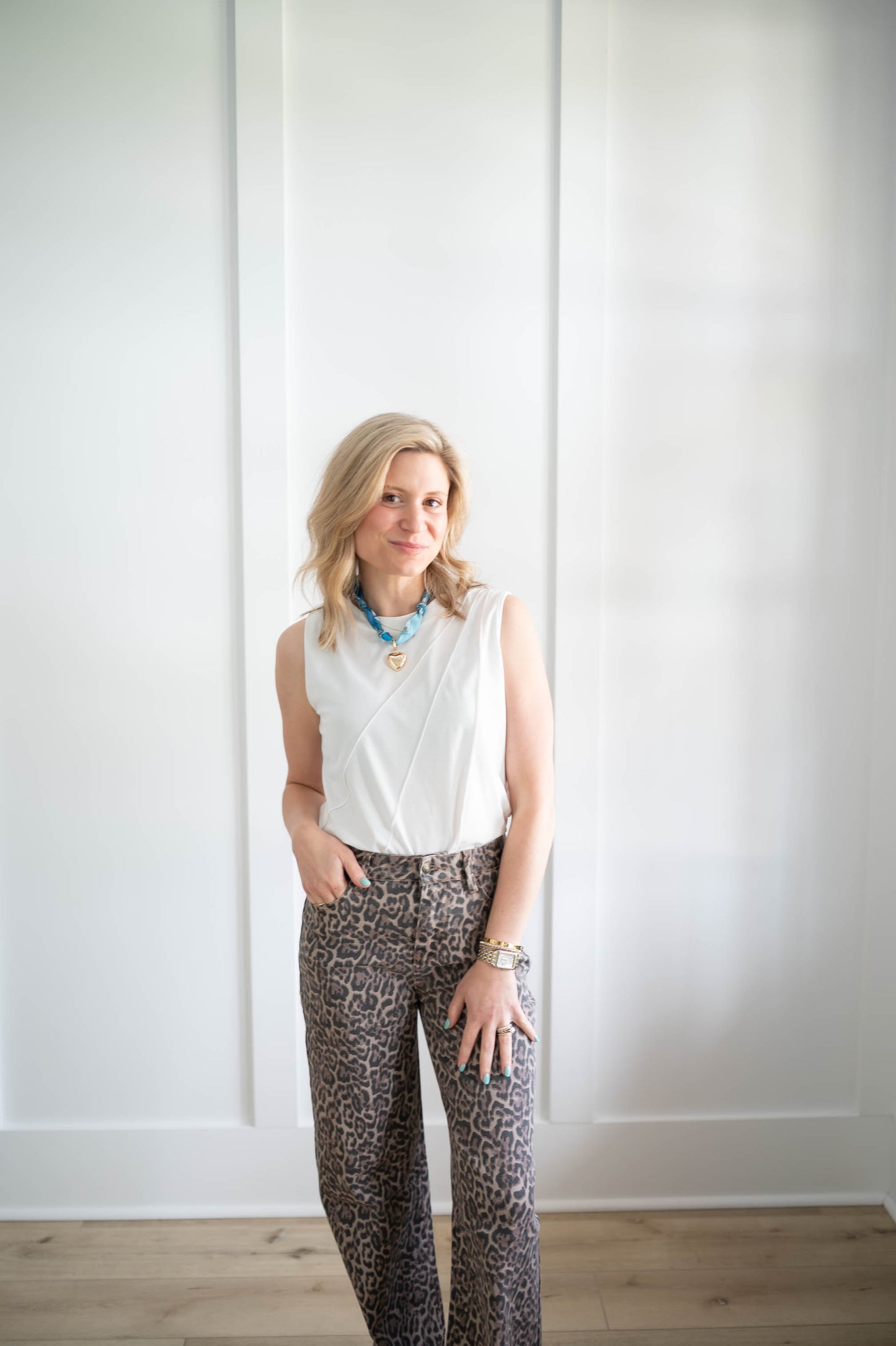 Cheetah Denim Pants