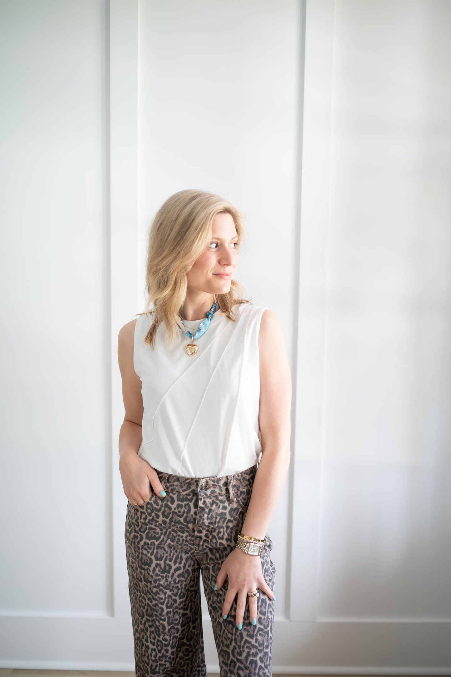 Cheetah Denim Pants