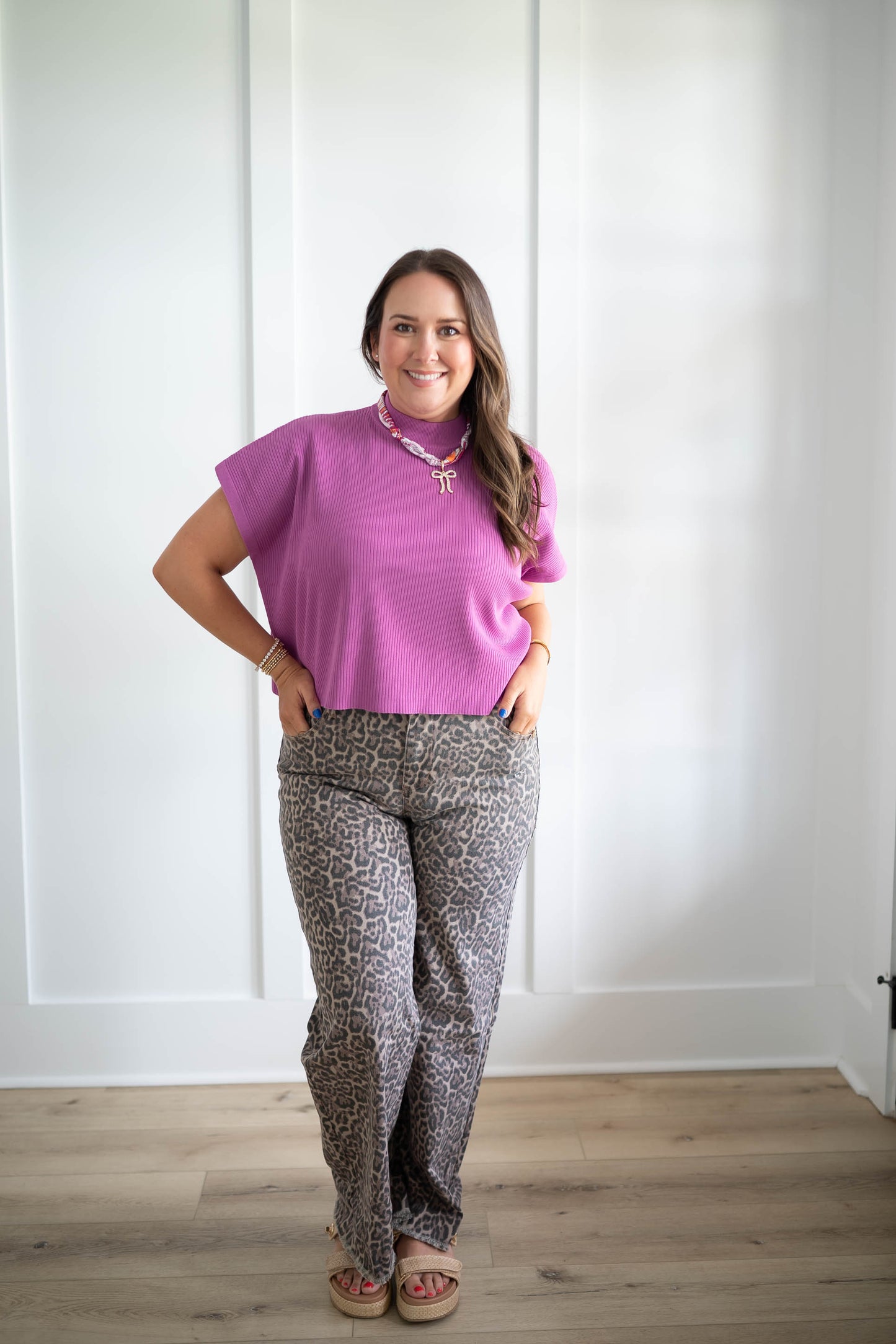 Cheetah Denim Pants
