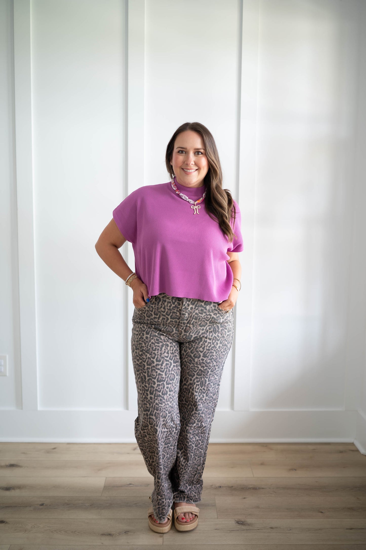 Cheetah Denim Pants