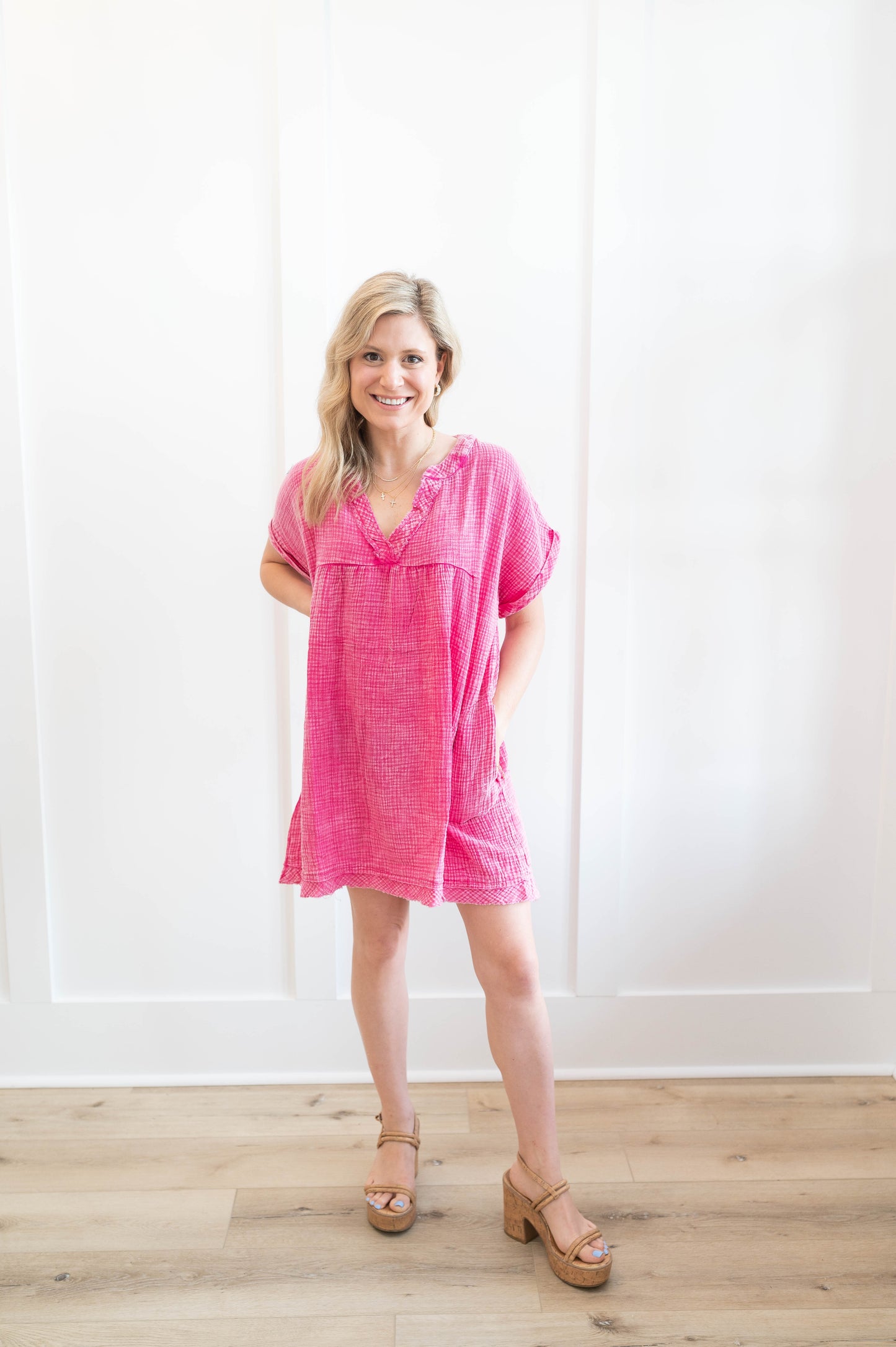 Short Sleeve Gauze Everyday Dress