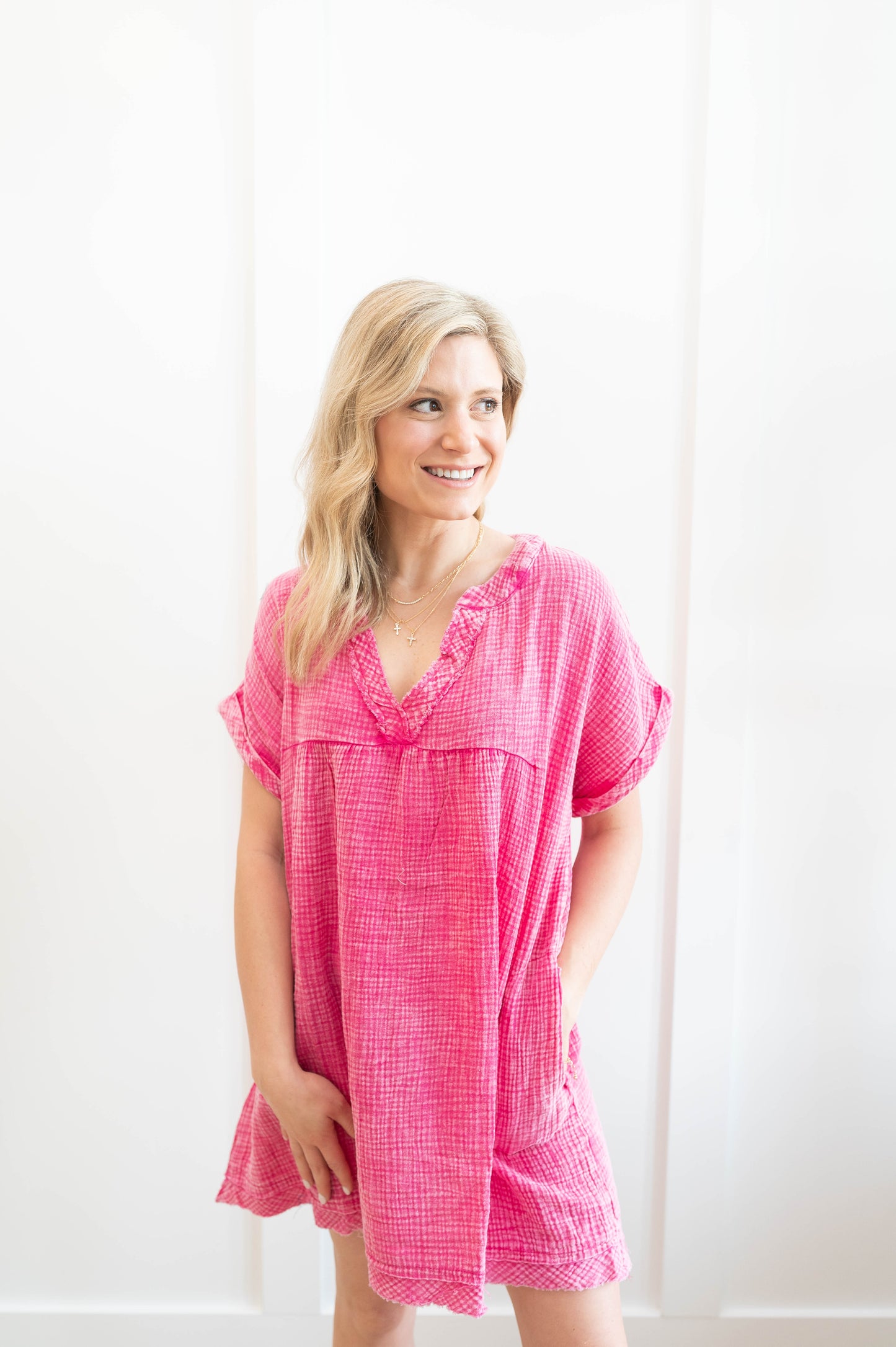 Short Sleeve Gauze Everyday Dress