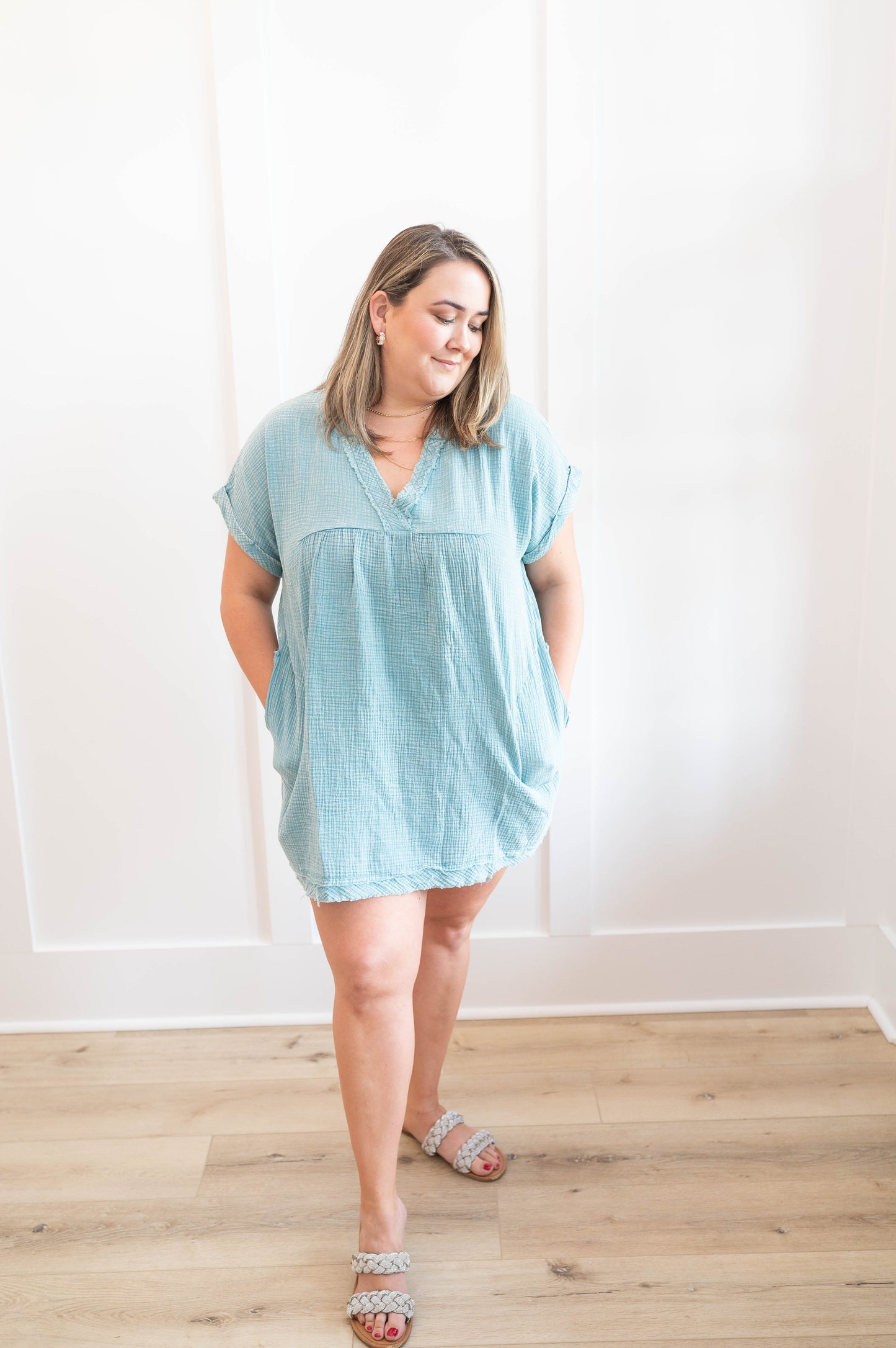 Short Sleeve Gauze Everyday Dress