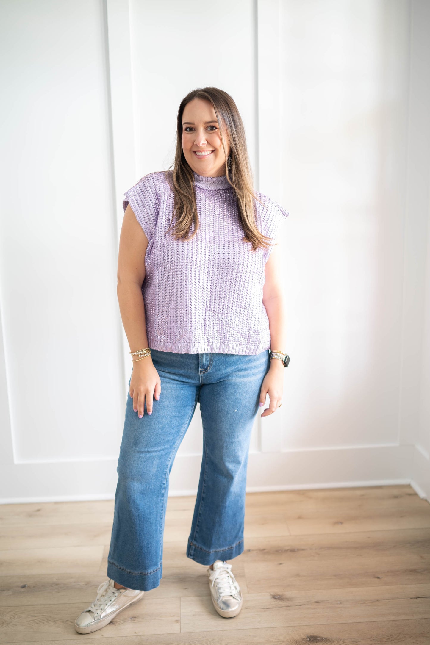 Lavender Skies Metallic Sweater