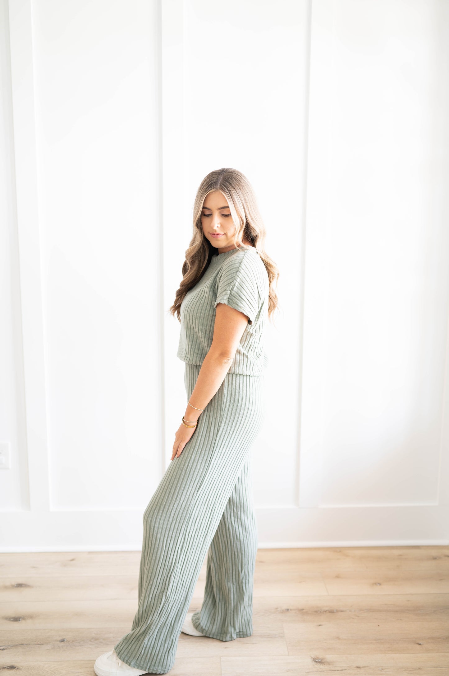 Ribbed Wide Leg Jumpsuit