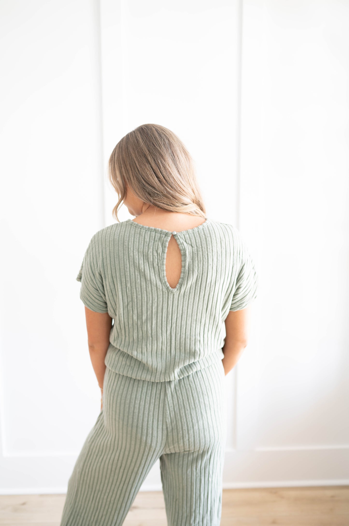 Ribbed Wide Leg Jumpsuit