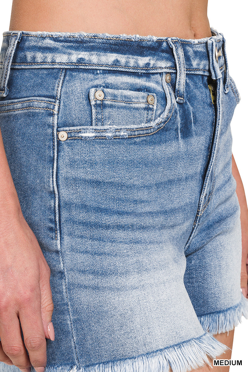 Mid-rise Denim Shorts