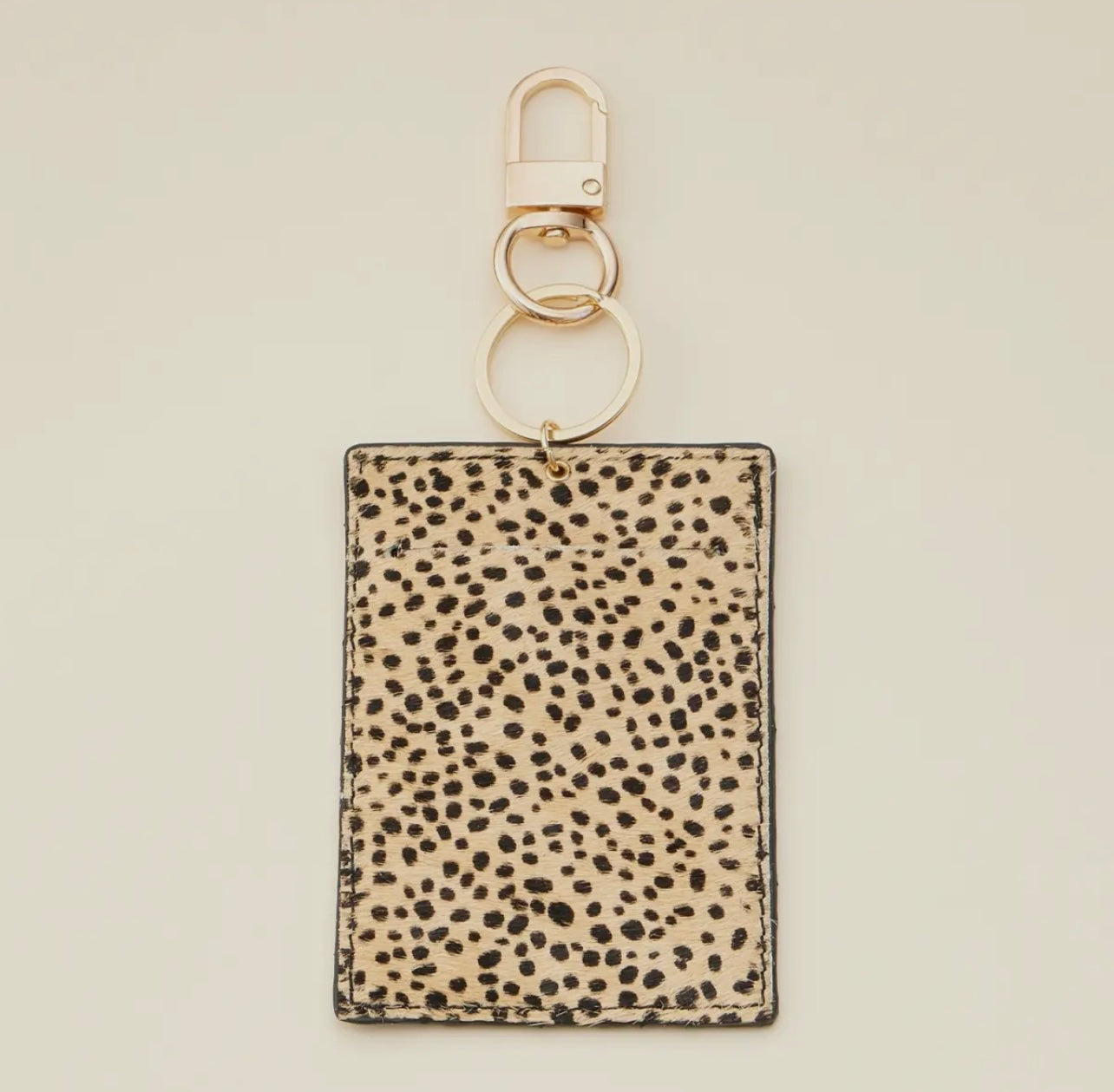 Animal Print Card Holder Keychain