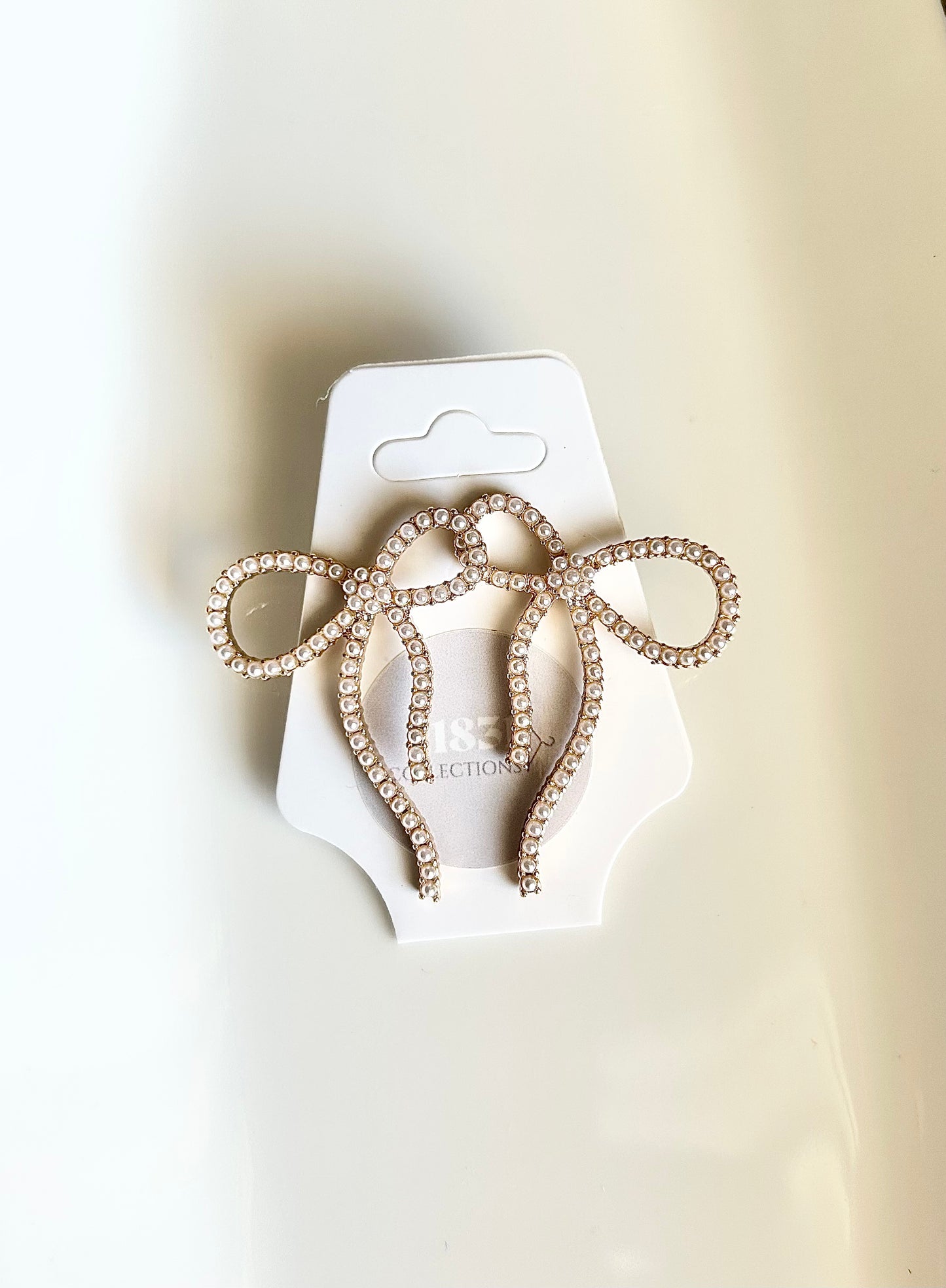 Baby Pearl Bow Earrings