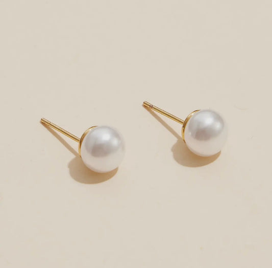 8mm pearl studs