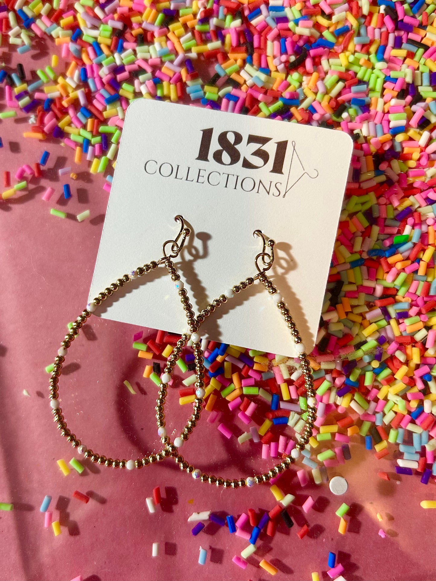 Summertime white earrings