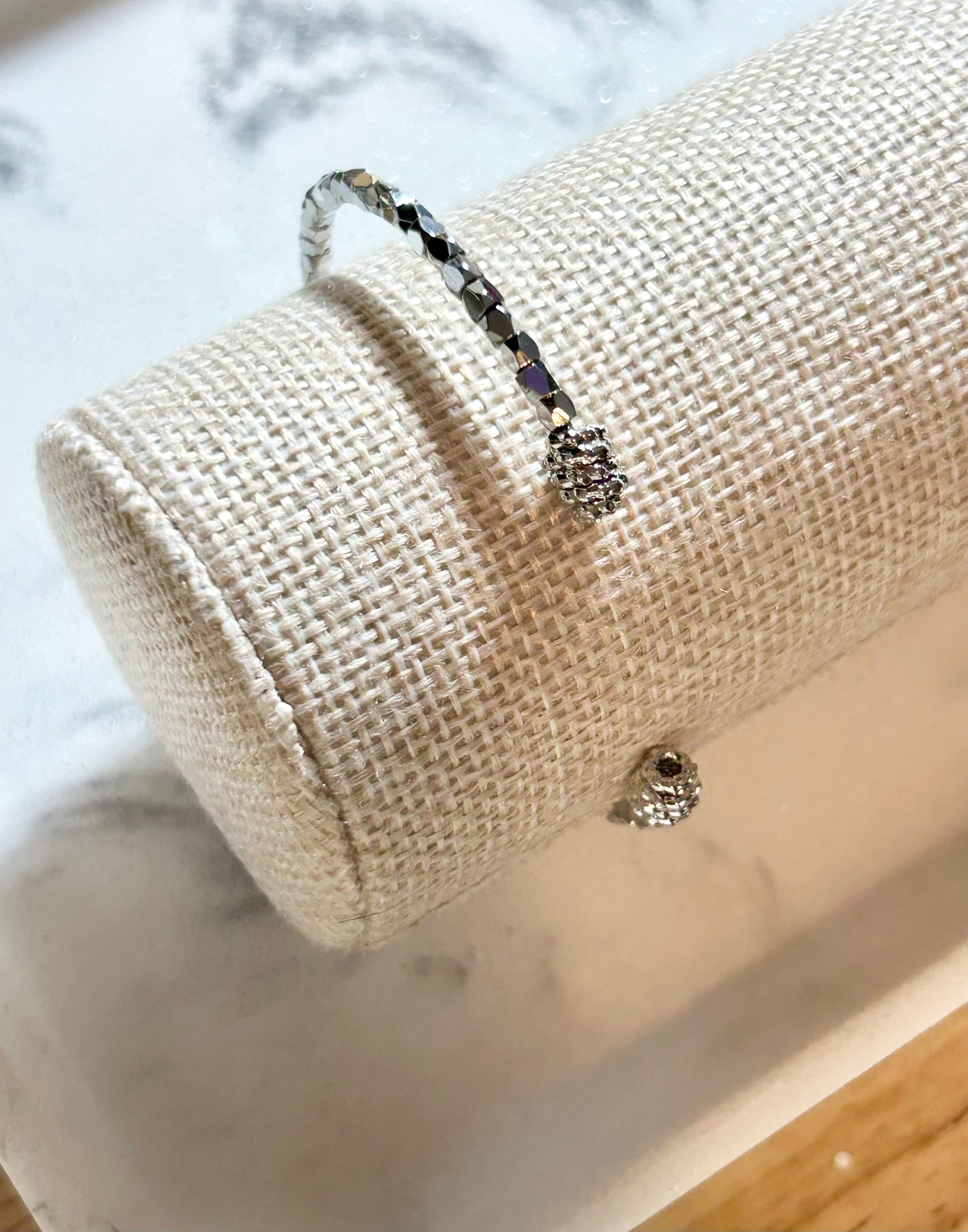 Textured Open Cuff Bangle