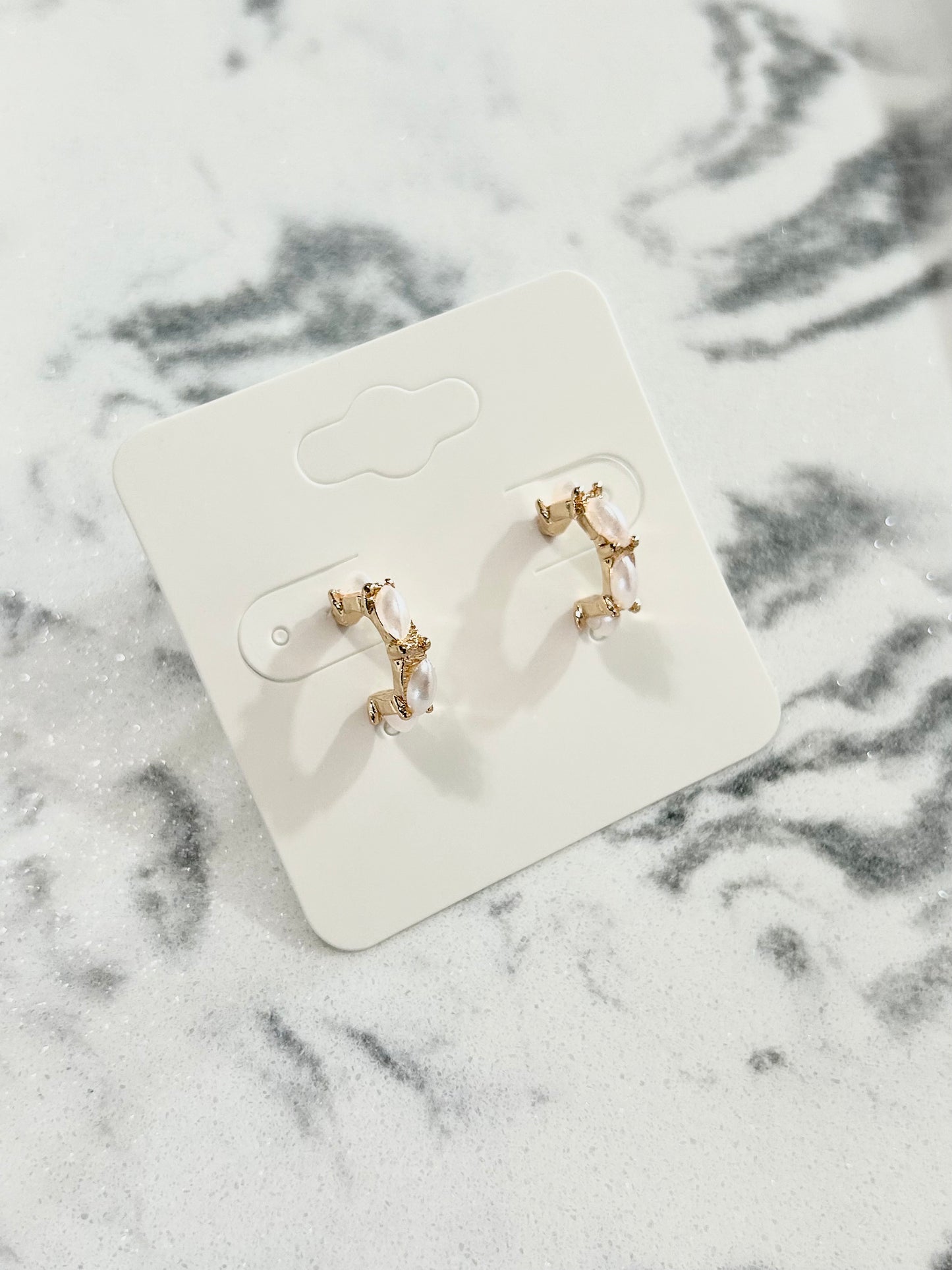 Baby Pearl Hoops