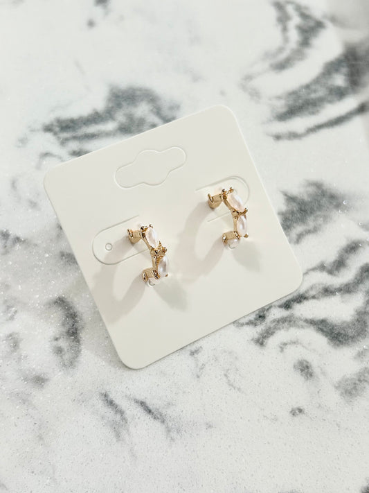 Baby Pearl Hoops