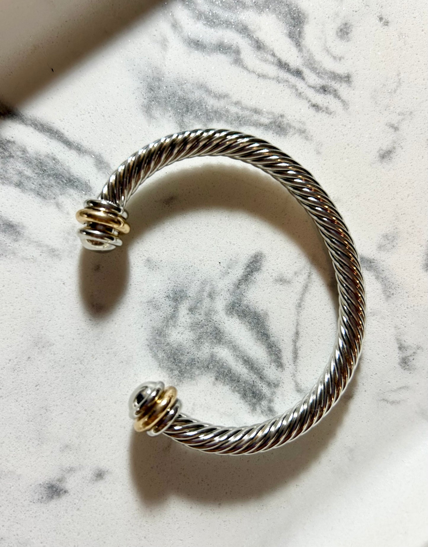 Twisted Cable Wire Bangle