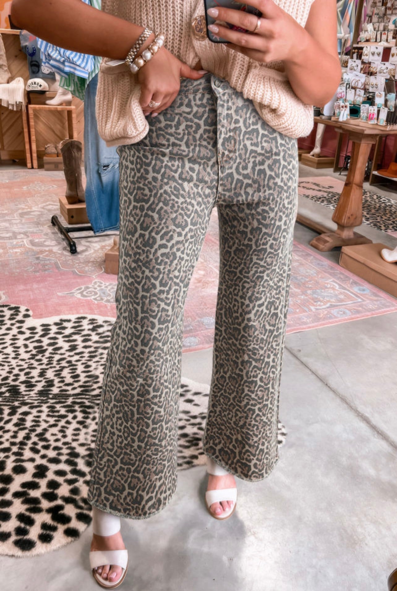 Cheetah Denim Pants