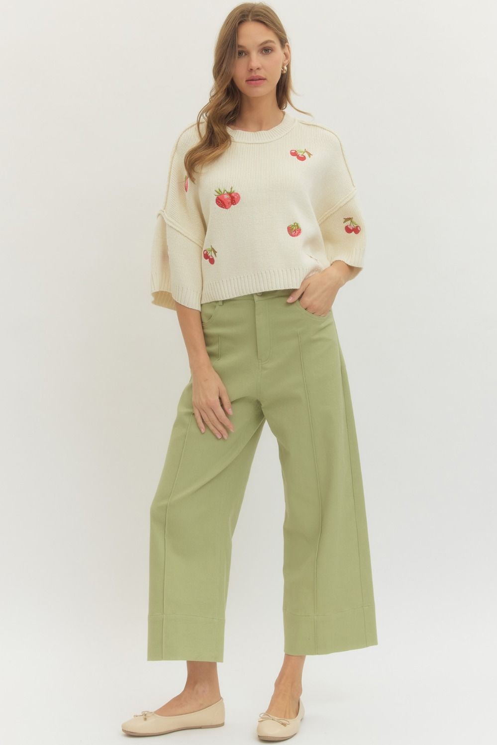 Sage cropped pants