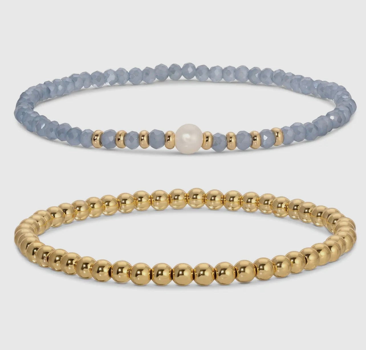 Beaded Duo Pearl Bracelet Set (2 colors)