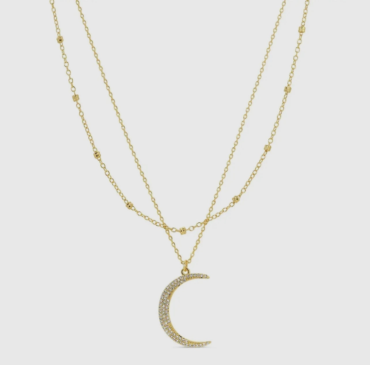 Layered Moon Necklace