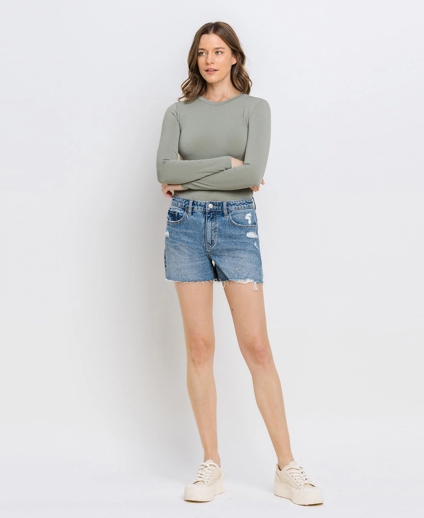 Loveret Mom Denim Shorts