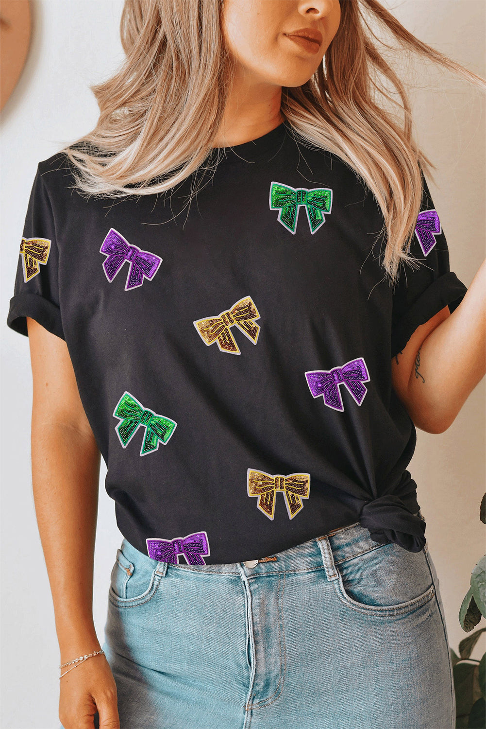 Mardi Gras Bow Tee