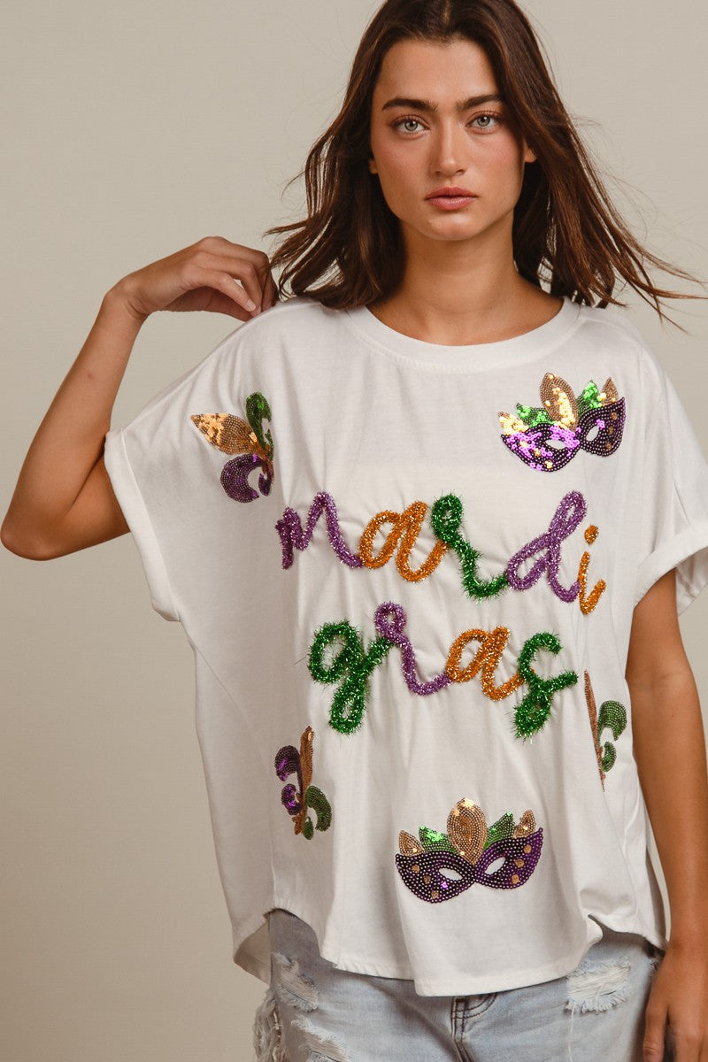 Tensil Mardi Gras Oversized Tee