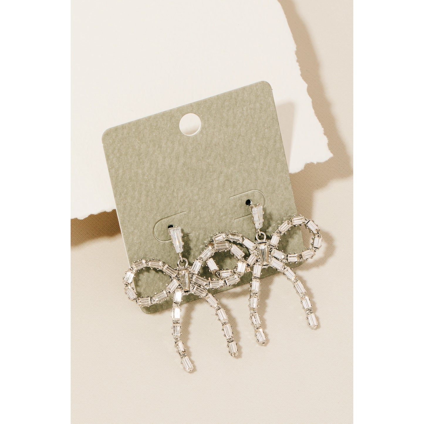Rhinestone Baguette Ribbon Bows