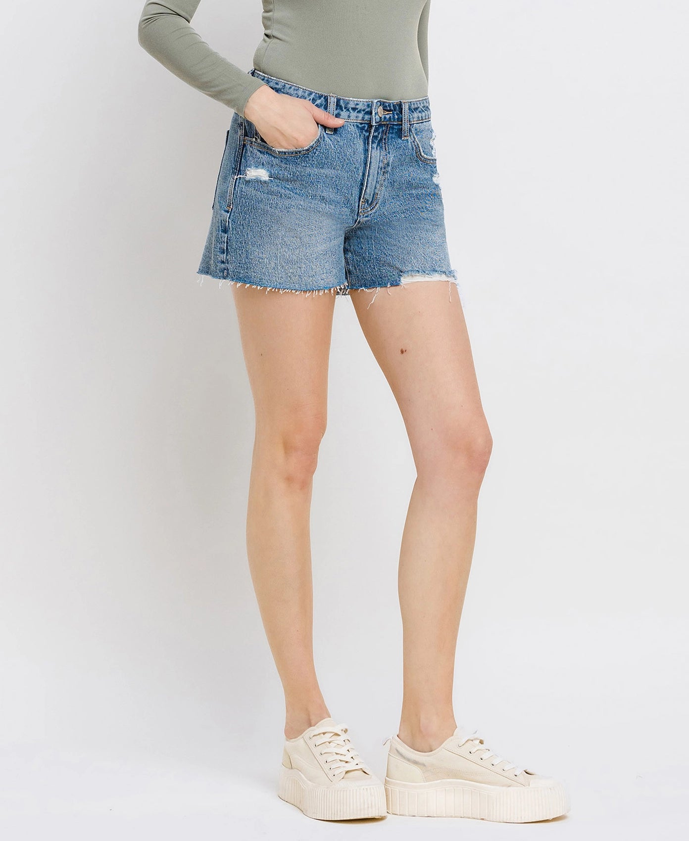 Loveret Mom Denim Shorts