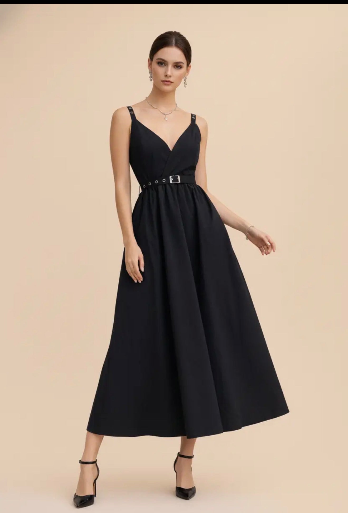 Eyelet detail cut out maxi dress