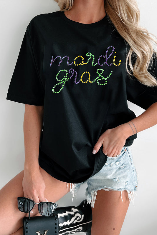 Beaded Mardi Gras Tee