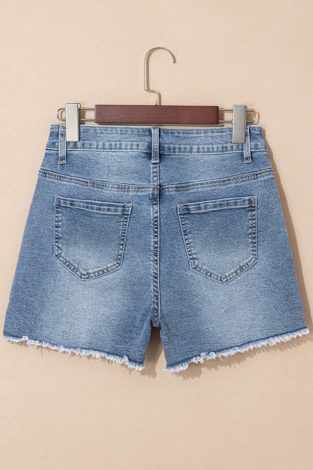 Pearl Raw Hem Denim Shorts