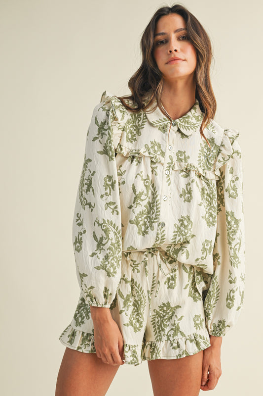 Floral Babydoll Short Set