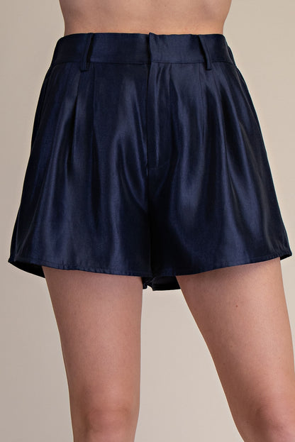 High waisted Pleated Shorts