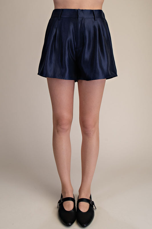 High waisted Pleated Shorts