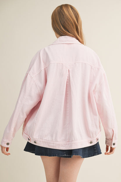 Peony Pink Denim Jacket