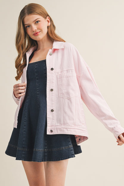 Peony Pink Denim Jacket
