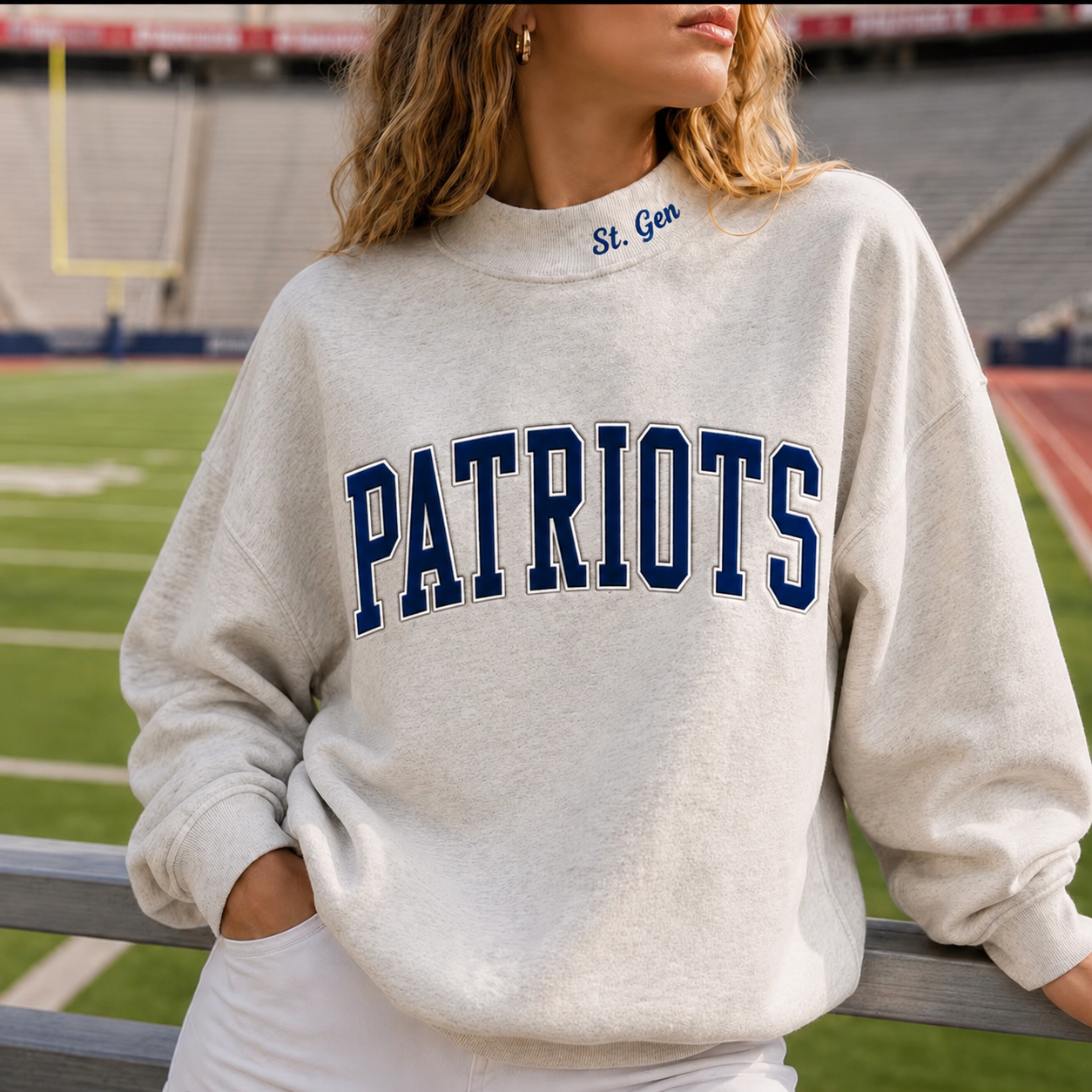Patriots Mock Neck Sweatshirt