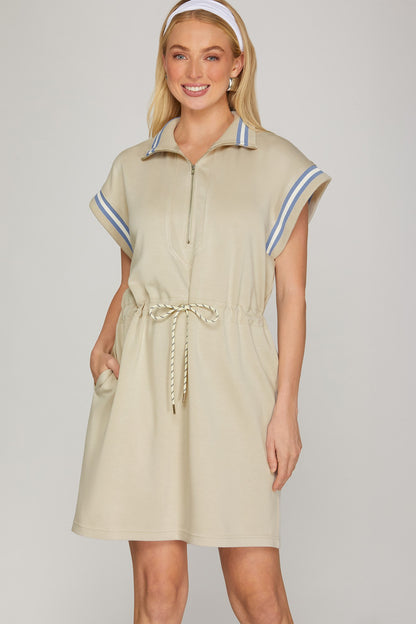 Half Zip Dress with pockets