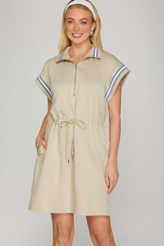 Half Zip Dress with pockets
