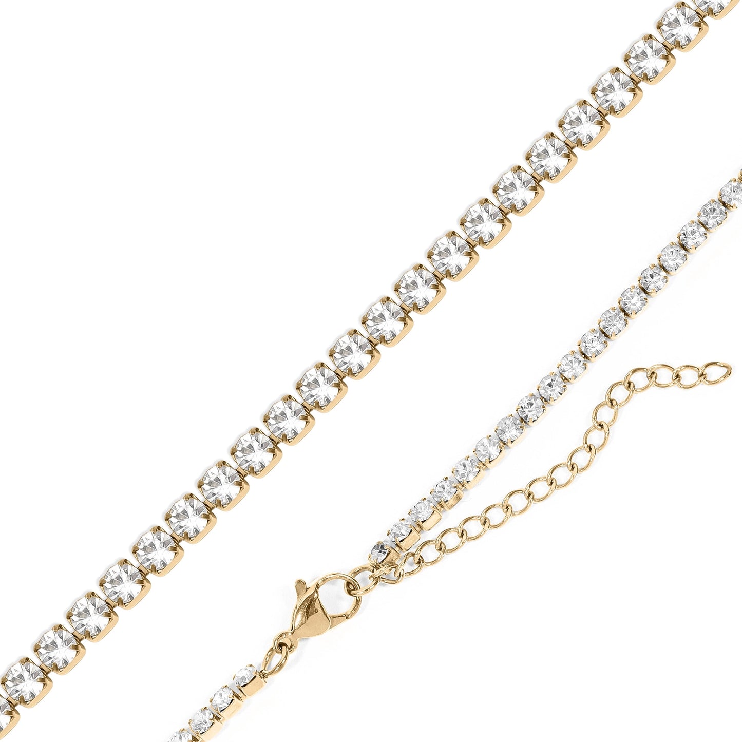 Rhinestone Tennis Necklace