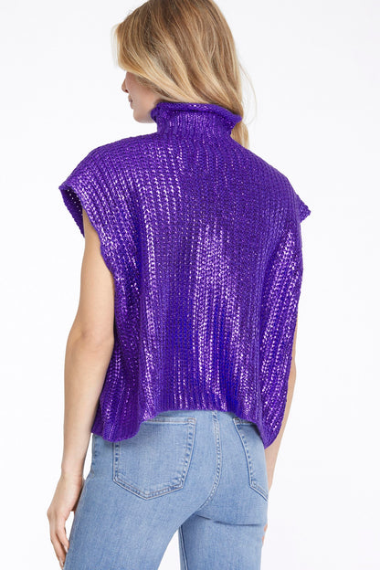 Mardi Gras Metallic Sweater